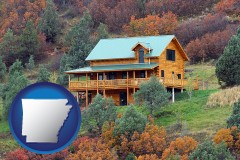 a mountainside vacation home - with AR icon