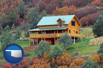 a mountainside vacation home - with Oklahoma icon