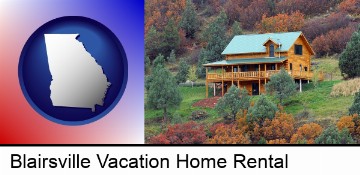 a mountainside vacation home in Blairsville, GA