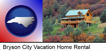 a mountainside vacation home in Bryson City, NC