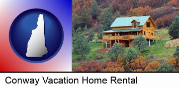 a mountainside vacation home in Conway, NH