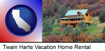 a mountainside vacation home in Twain Harte, CA